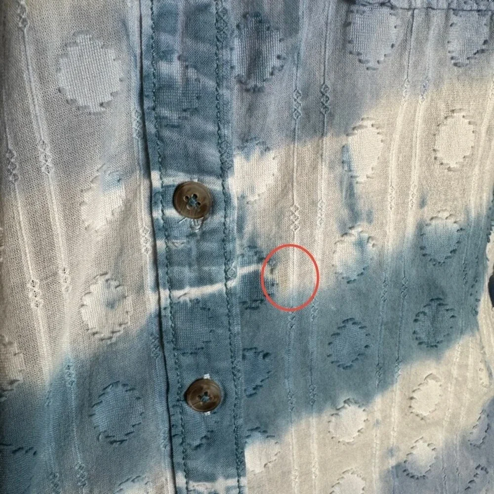 Anthropologie Pilcro‎ Janesse Tie Dye Top Button Down Long Sleeve Women's Small